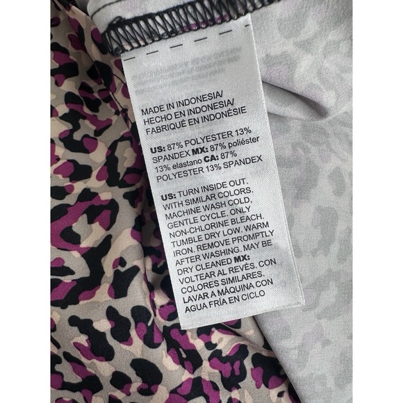 Chico's Sleeveless Leopard Cinched Waist Dress Sz 3.5 18 XL Summer Travel - Picture 8 of 9